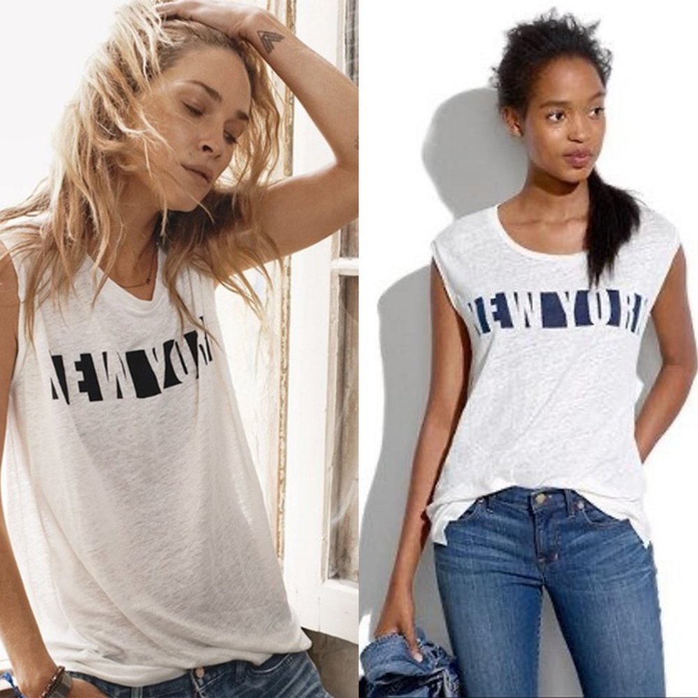 Madewell Linen New York Muscle Tee XL